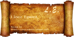 Lincz Egmont névjegykártya
